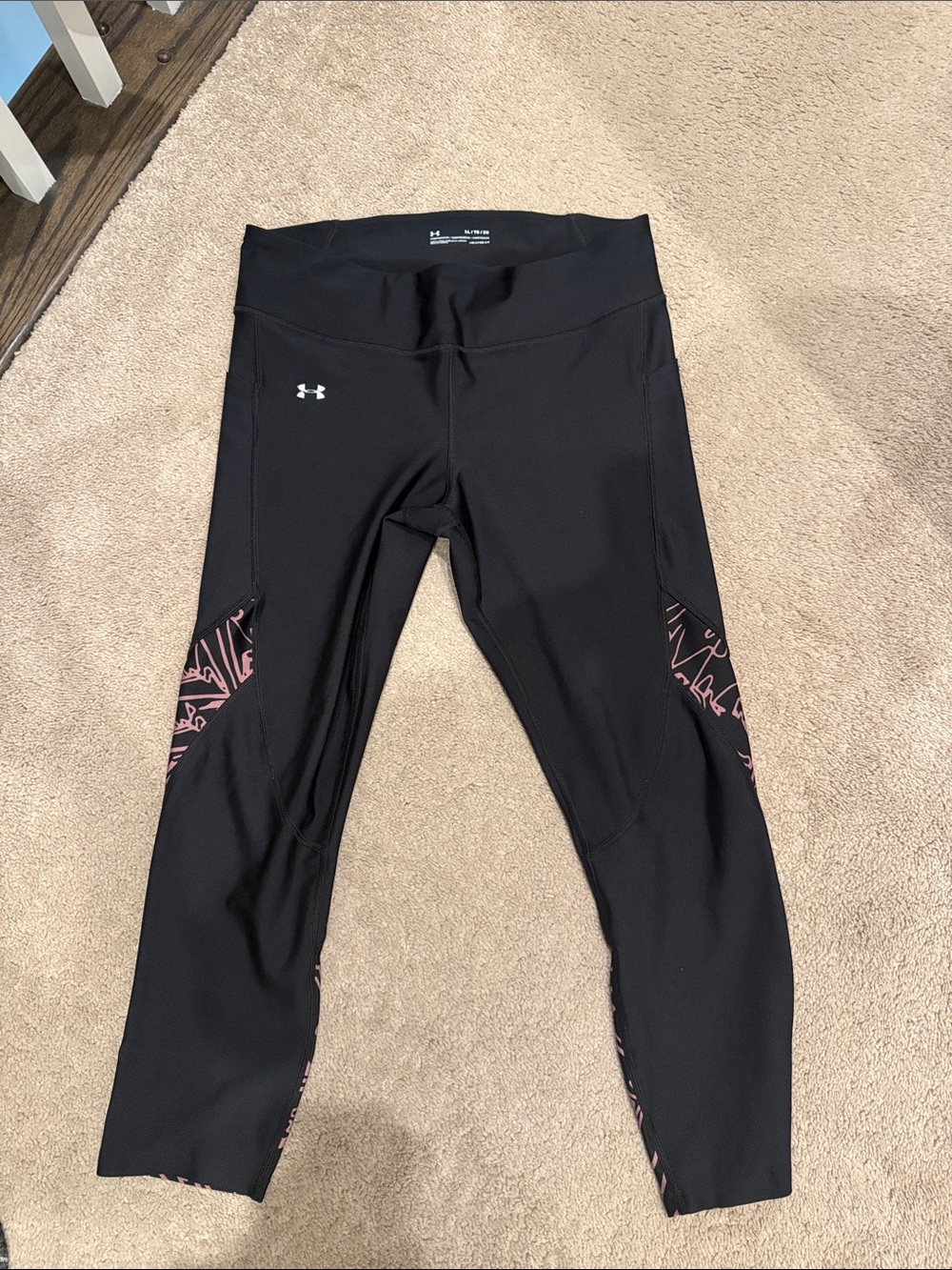 Under Armour womens Heatgear Armour Inset Ankle Crop Print Capri - Picture 5 of 6